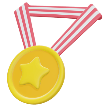 Star Medal 3D Illustration png