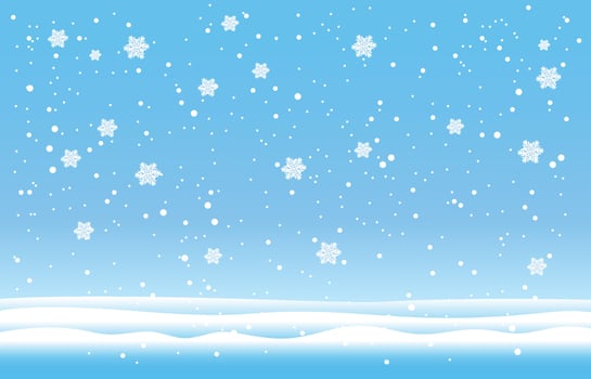 Snowflakes and Winter background, Winter landscape,vector design vector