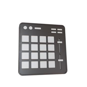 3d Illustration Object icon Dj player png