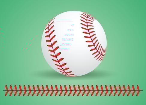 Baseball  Stitches  on a white background , vector design
