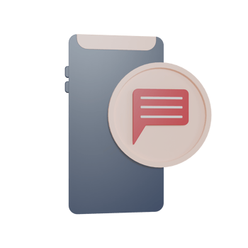 3d Illustration Object Icon mobile phone chat png