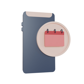 3d Illustration Object Icon mobile phone calender png