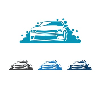 car wash logo set vector