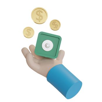 3d Illustration Object icon hand hold coin money Can be used for web, app, info graphic, etc png