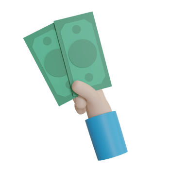 3d Illustration Object icon hand hold money Can be used for web, app, info graphic, etc png