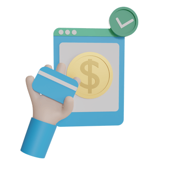3d Illustration Object icon hand hold a credit card Can be used for web, app, info graphic, etc png