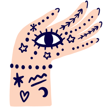 Astroloqy eye and star clipart. png