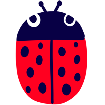 Cartoon cute lady bug clipart. png