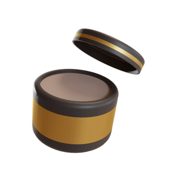 3d Illustration Object icon face powder cosmetics Can be used for web, app, info graphic, etc png