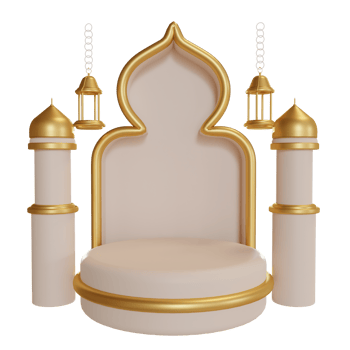 3d Illustration Object ramadan podium Can be used for web, app, info graphic, etc png