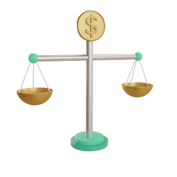 3d Illustration Object icon money scale Can be used for web, app, info graphic, etc png