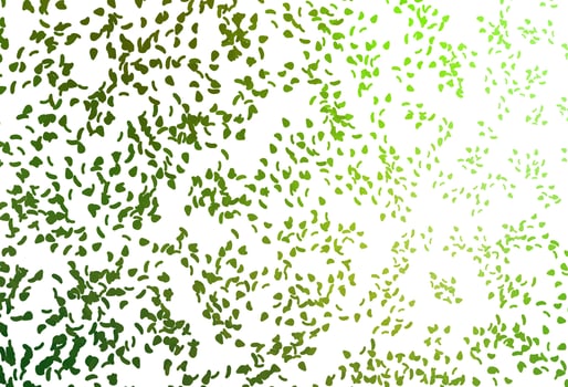 Light Green vector backdrop with abstract shapes.