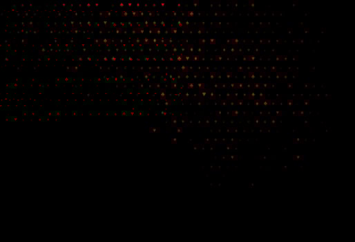 Dark orange vector texture with playing cards.