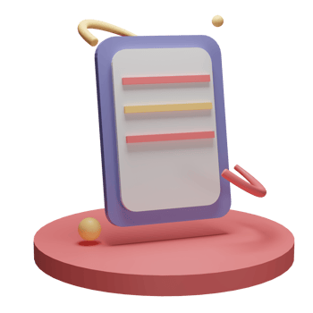 3d Illustration Object icon document Can be used for web, app, info graphic, etc png