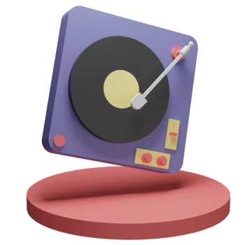 3d Illustration Object icon music retro player Can be used for web, app, info graphic, etc png