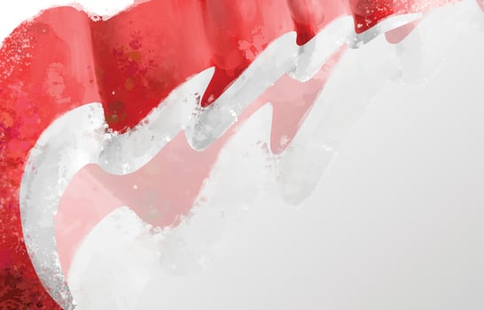 Watercolor Indonesian Flag Background for Independence Day vector