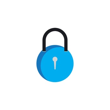 Flat lock icon vector background