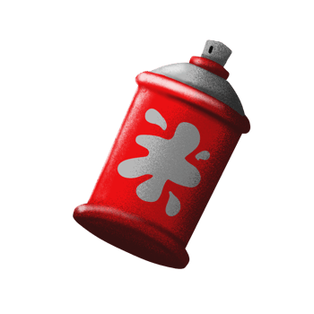pilox spray paint icons of art and stationary illustration png