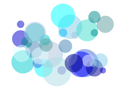 Abstract blue circles overlay with transparent PNG background
