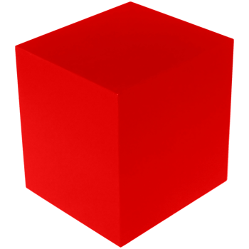 Red cube transparent PNG
