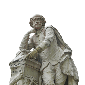 Shakespeare statue in London transparent PNG