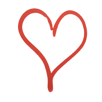 Heart symbol of love with copy space transparent PNG