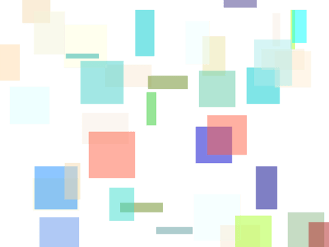 Abstract red green blue yellow squares and rectangles overlay wi png