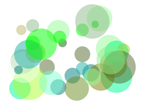 Abstract green circles overlay with transparent PNG background