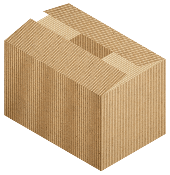 brown corrugated cardboard box transparent PNG