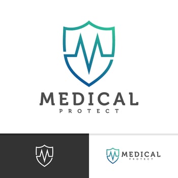 Shield Pulse logo vector template, Creative Pulse logo design concepts