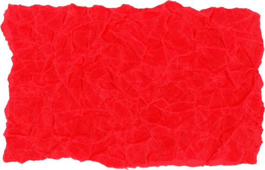 red parchment paper texture background isolated over white transparent PNG