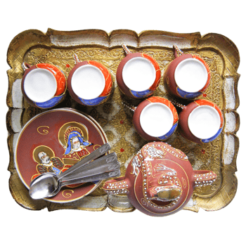 ancient china coffee cup tray transparent PNG