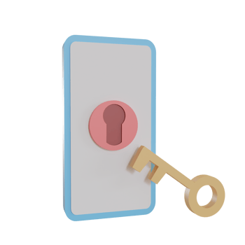 3d Illustration Object icon smart phone security Can be used for web, app, info graphic, etc png