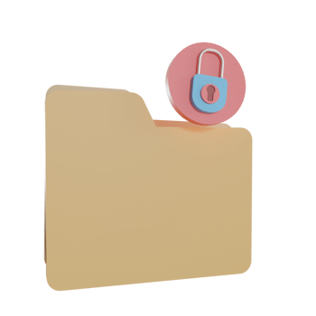 3d Illustration Object icon folder security Can be used for web, app, info graphic, etc png