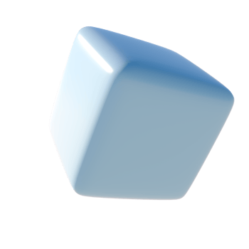 3d render basic shape cube primitive icon illustration with glossy finish element png