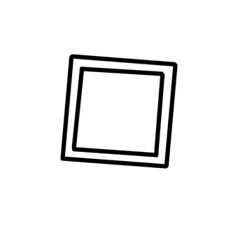 Square Brush on Beauty Make up Hand drawn organic line Doodle vector
