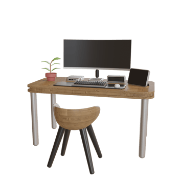 3d Illustration Object icon computer stand office works png