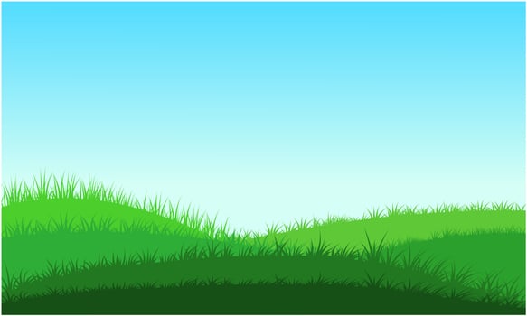grass hills, grass land, grass field vector