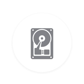 HDD, hard disk drive icon vector