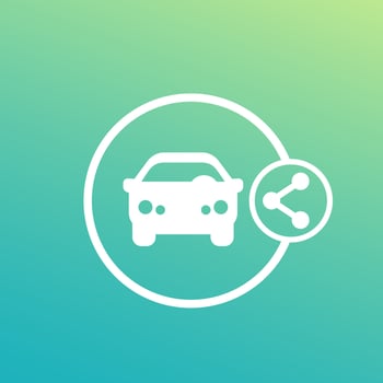 carsharing vector icon for web