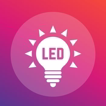 led light bulb vector icon