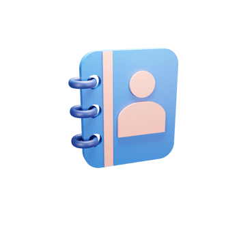 3d Illustration icon contact can be used app, web, info graphic ,etc png