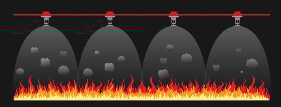 fire sprinkler, safety, vector design icon