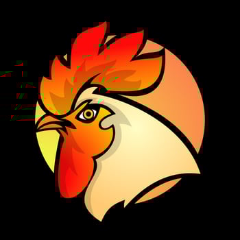 Chicken Logo Cartoon Character. best used for mascot or business brand. Vector logo illustration