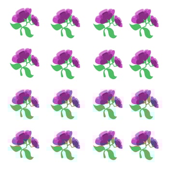 Illustration of blooming flowers on a white background vector
