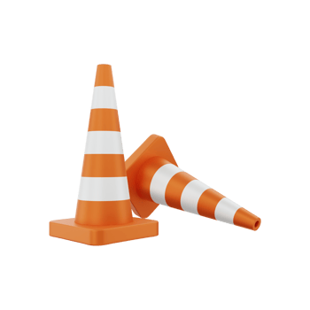 3d rendering of traffic cone construction png