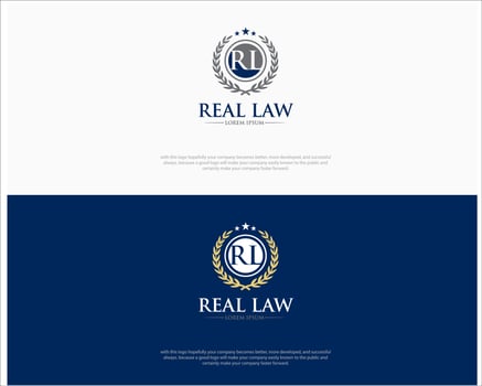 R L LAW LOGO DESIGNS SIMPLE MODERN FOR LAWYER SERVICE vector