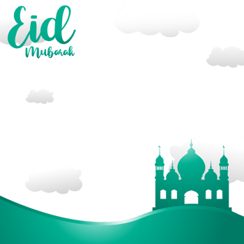 eid al fitr or adha mubarak white and green color png transparent