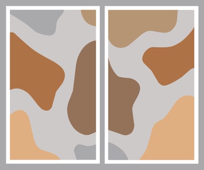 Set of modern abstract shapes aesthetic backgrounds. Minimalist abstract aesthetic background design in pastel colors suitable for banners, posters, flyers, posts or social media campaigns, etc. vector