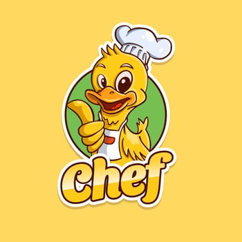Duck Chef Mascot Logo vector